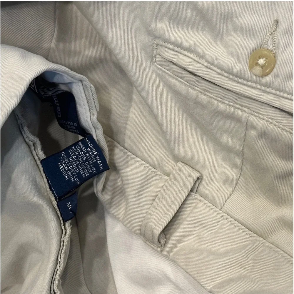 Vintage Polo Ralph Lauren Philip Pants 36x30 Khaki Tan Classic Chino Cotton Mens